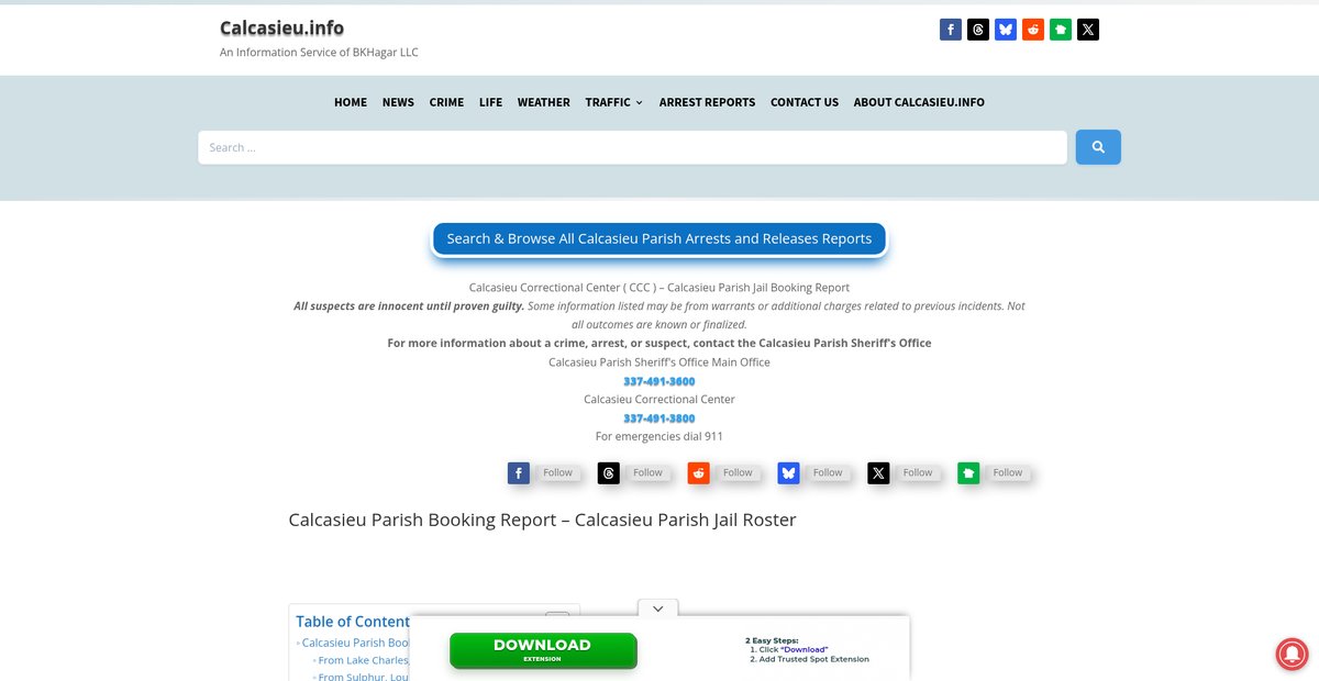 Preview of calcasieu.info