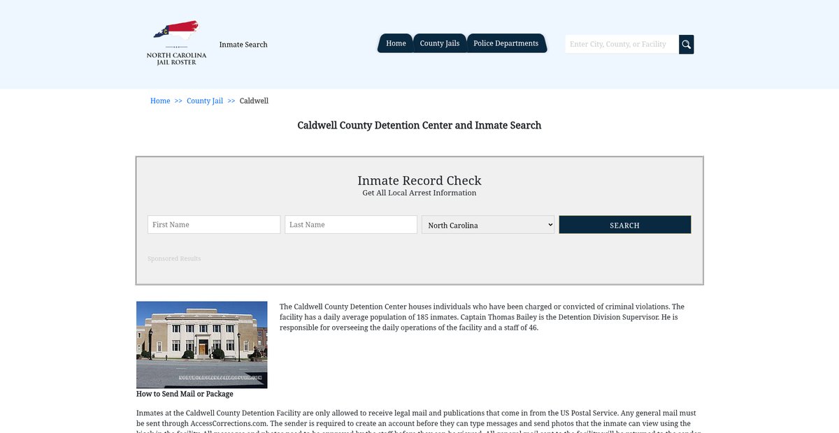 Preview of northcarolinajailroster.com