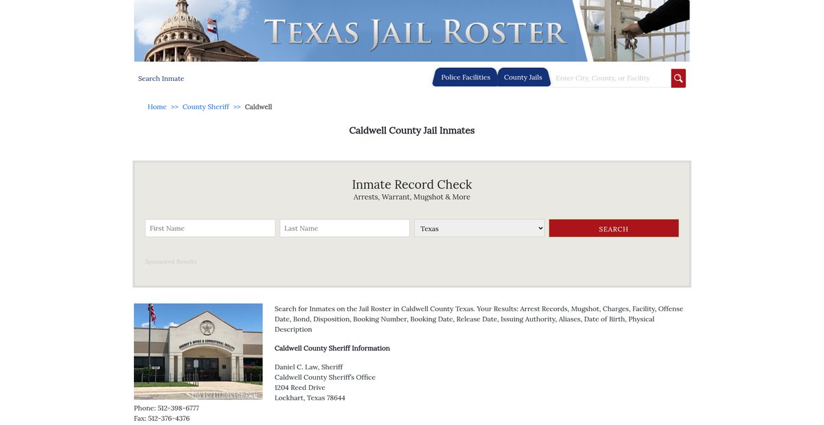 Preview of texasjailroster.com