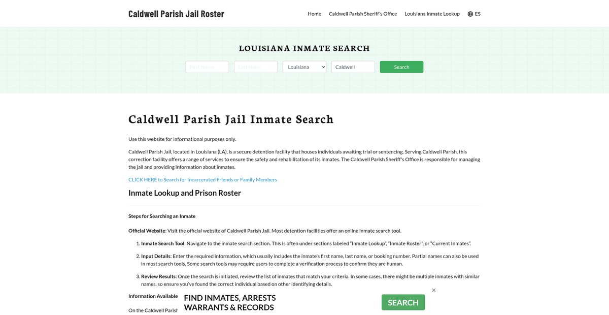 Preview of caldwellparishjail.org