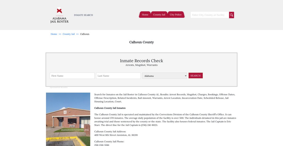 Preview of alabamajailroster.com