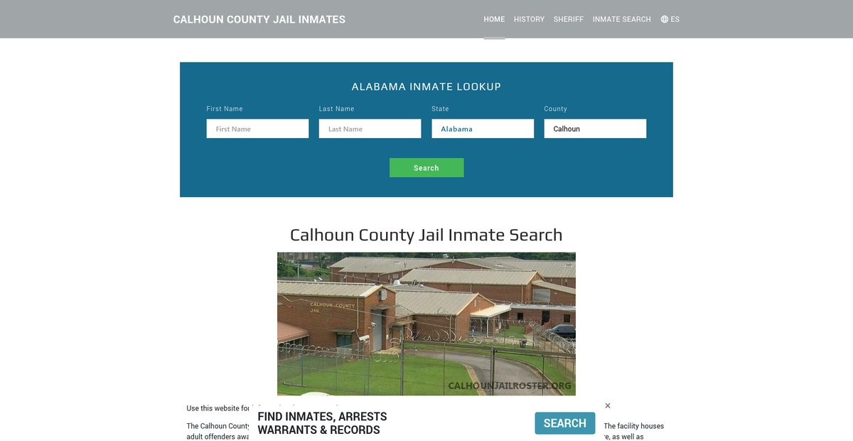 Preview of calhounjailroster.org