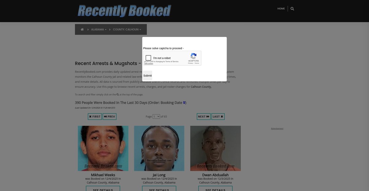 Preview of recentlybooked.com