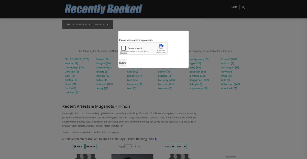 Preview of recentlybooked.com
