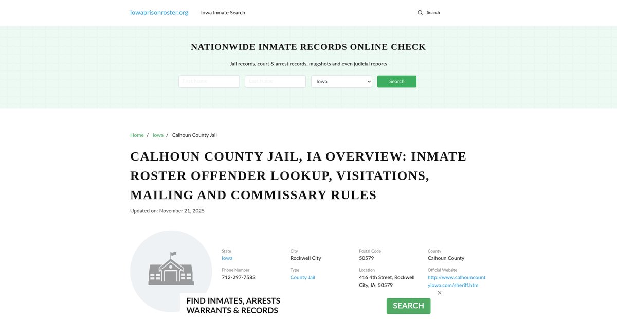Preview of iowaprisonroster.org