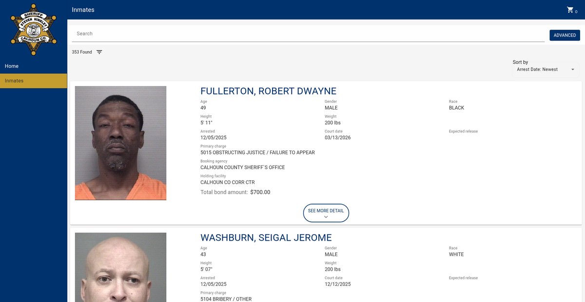 Preview of calhouncountymi.policetocitizen.com