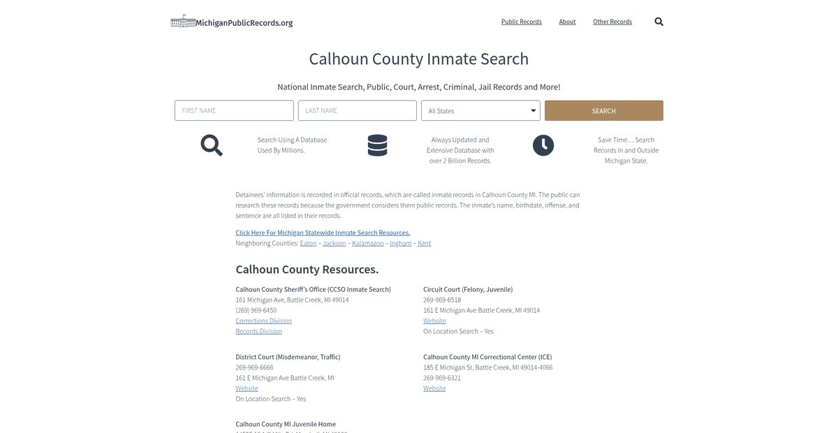 Preview of michiganpublicrecords.org