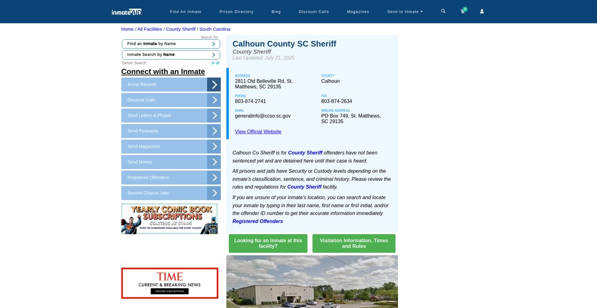 Preview of inmateaid.com