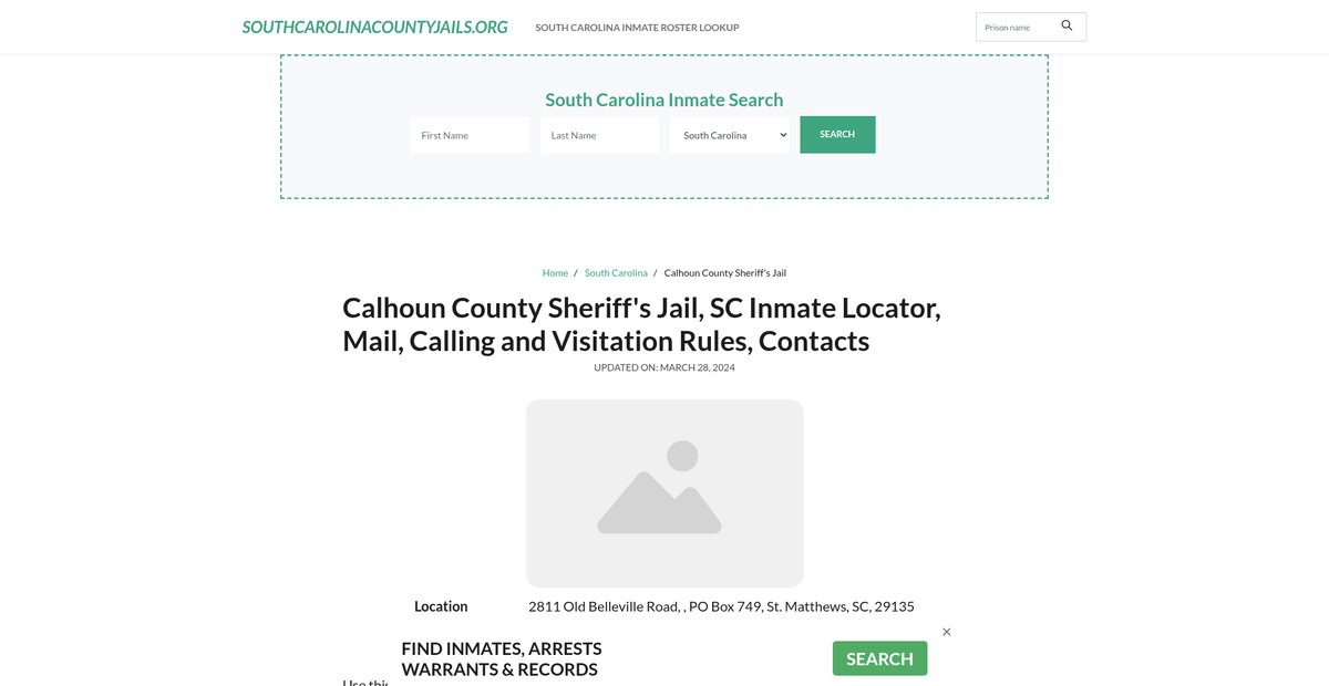 Preview of southcarolinacountyjails.org