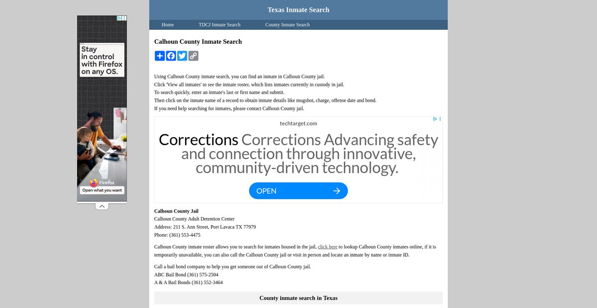 Preview of inmatesearchtexas.org