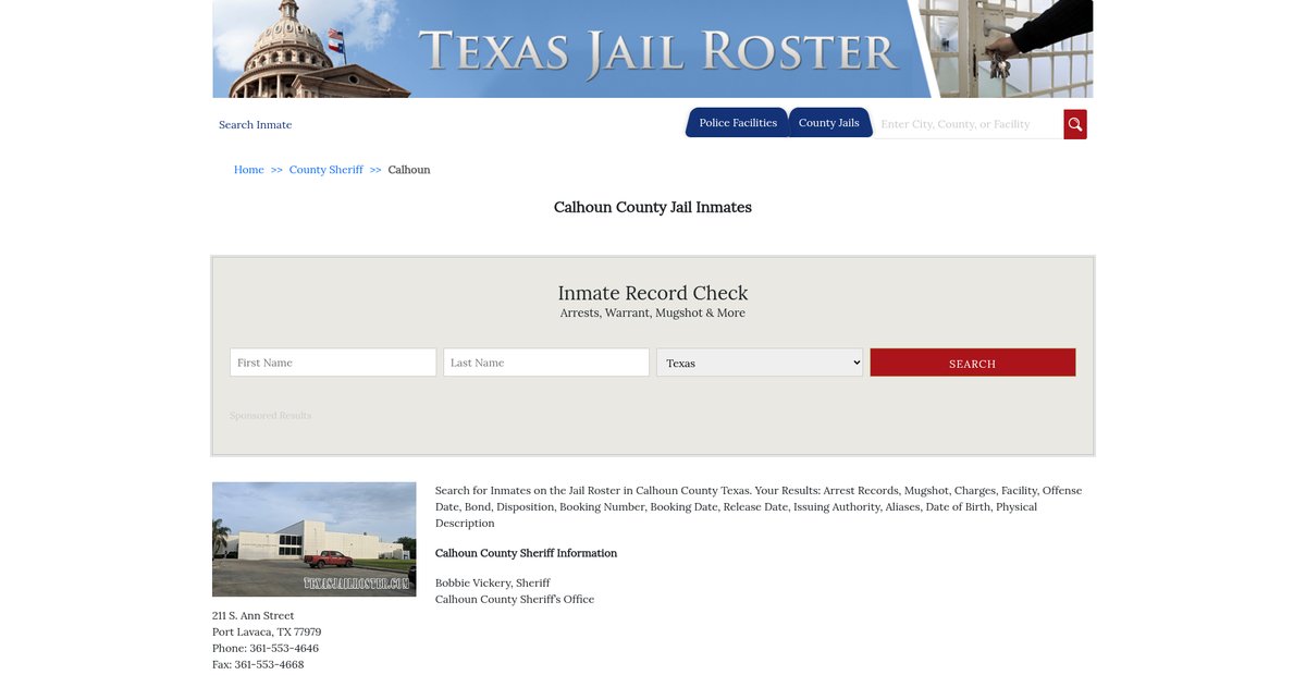 Preview of texasjailroster.com