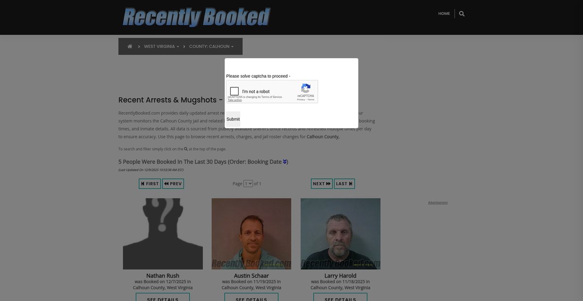 Preview of recentlybooked.com