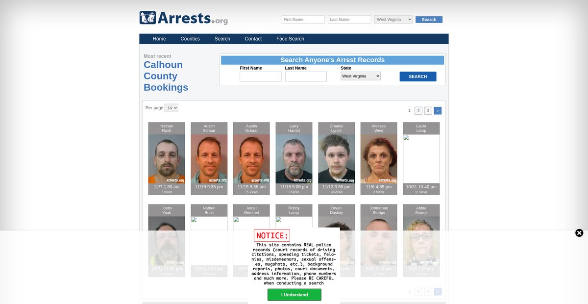 Preview of westvirginia.arrests.org