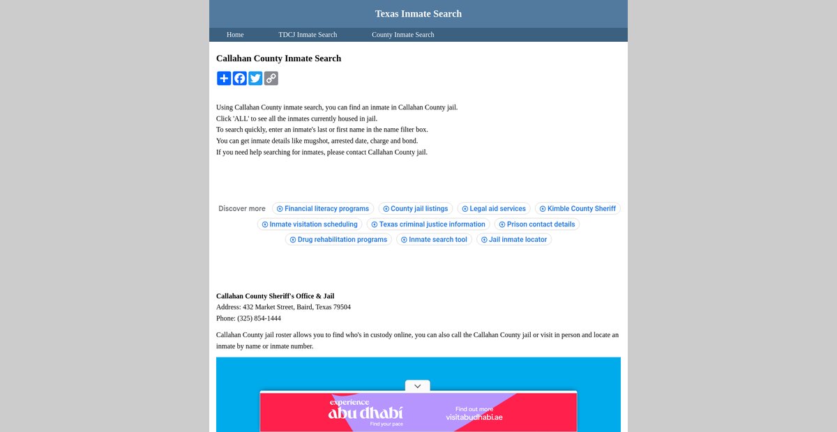 Preview of inmatesearchtexas.org