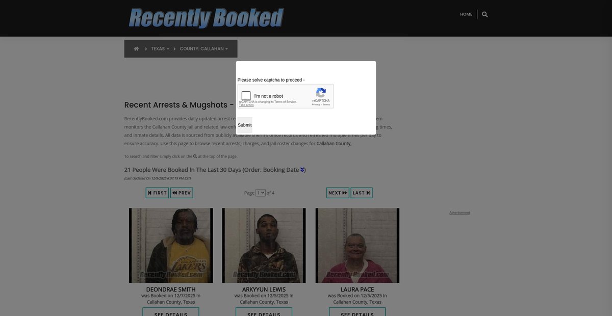 Preview of recentlybooked.com
