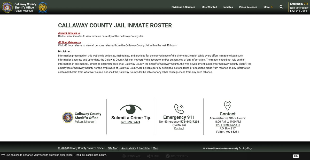 Preview of callawaysheriff.org