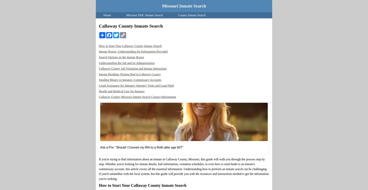 Preview of inmatesearchmissouri.org