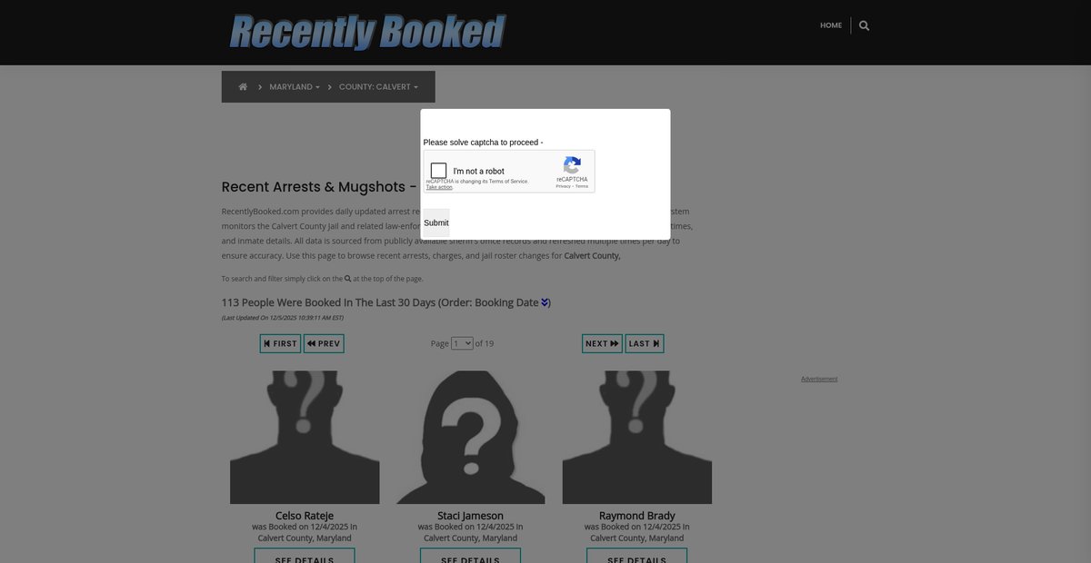 Preview of recentlybooked.com