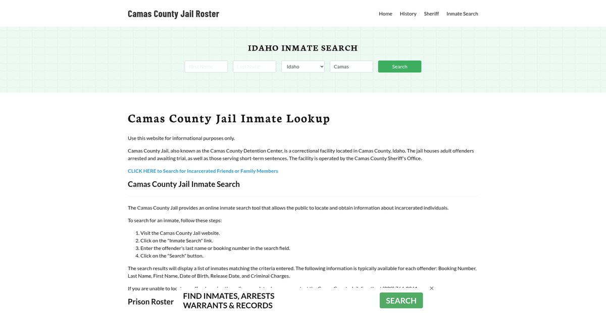 Preview of camascountyjail.org
