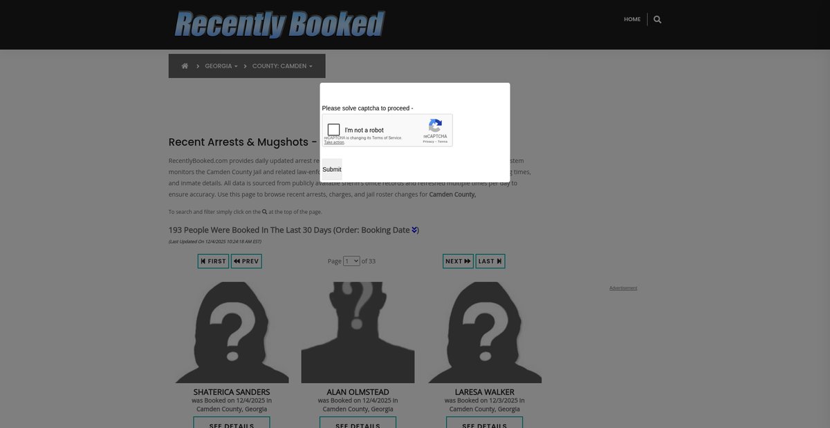 Preview of recentlybooked.com