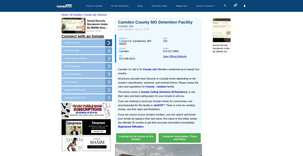Preview of inmateaid.com
