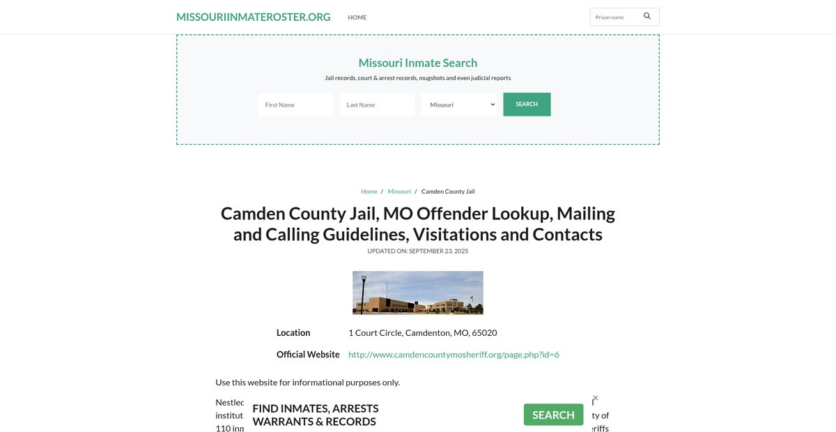 Preview of missouriinmateroster.org