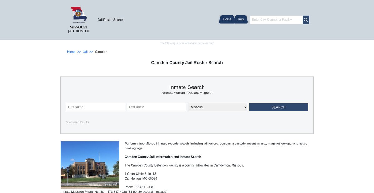 Preview of missourijailroster.com