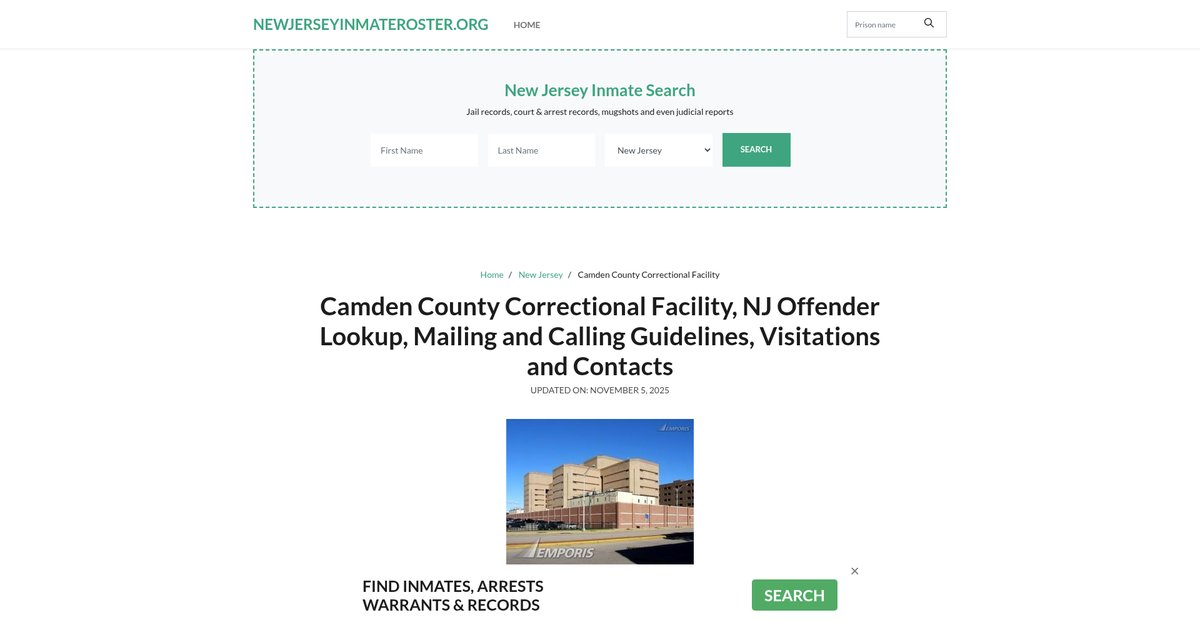 Preview of newjerseyinmateroster.org