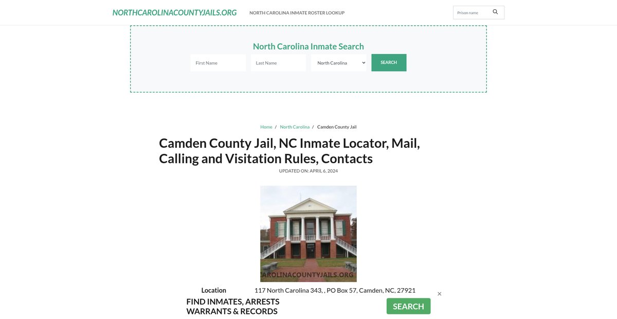 Preview of northcarolinacountyjails.org