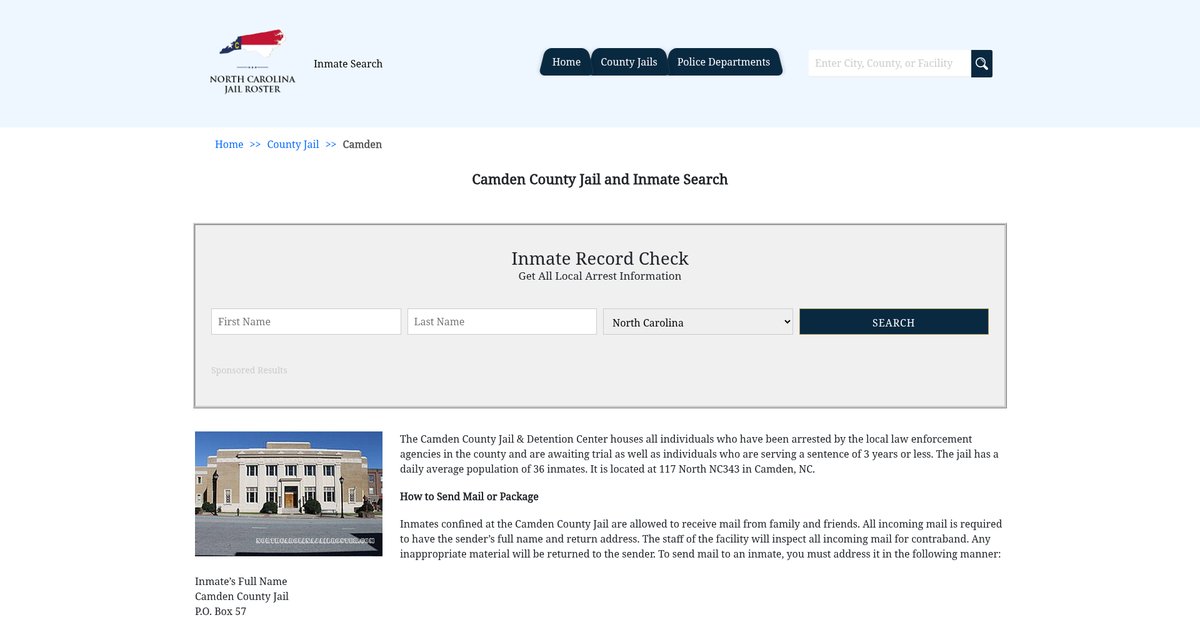 Preview of northcarolinajailroster.com