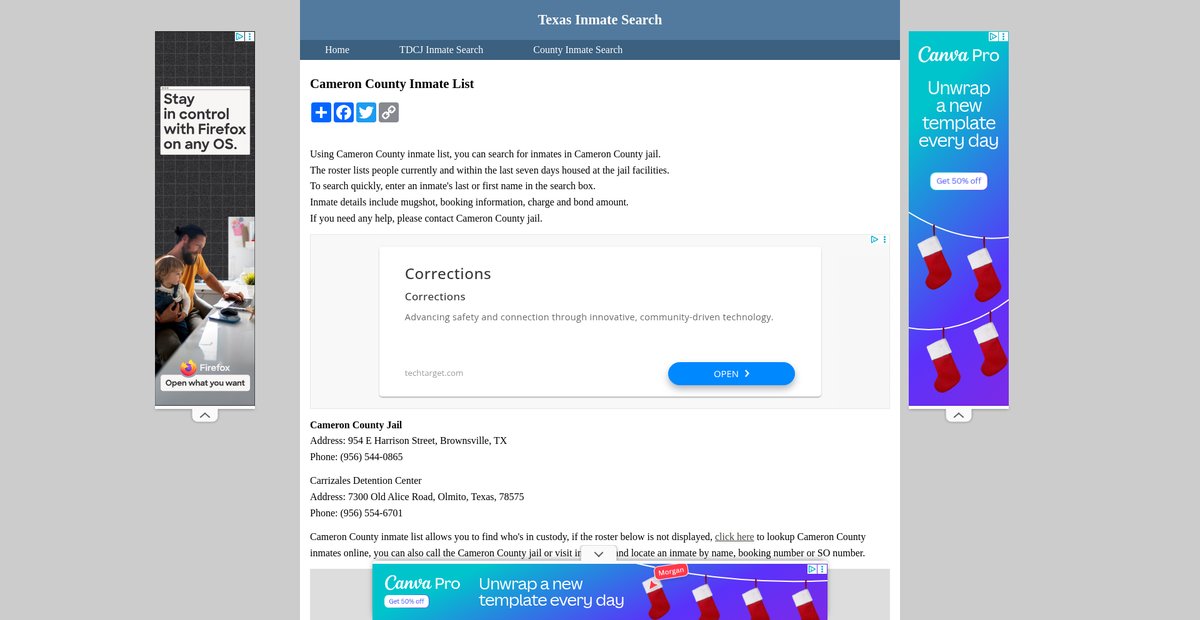 Preview of inmatesearchtexas.org