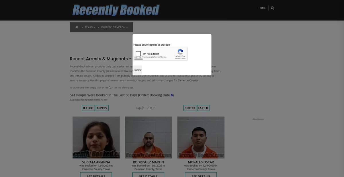 Preview of recentlybooked.com