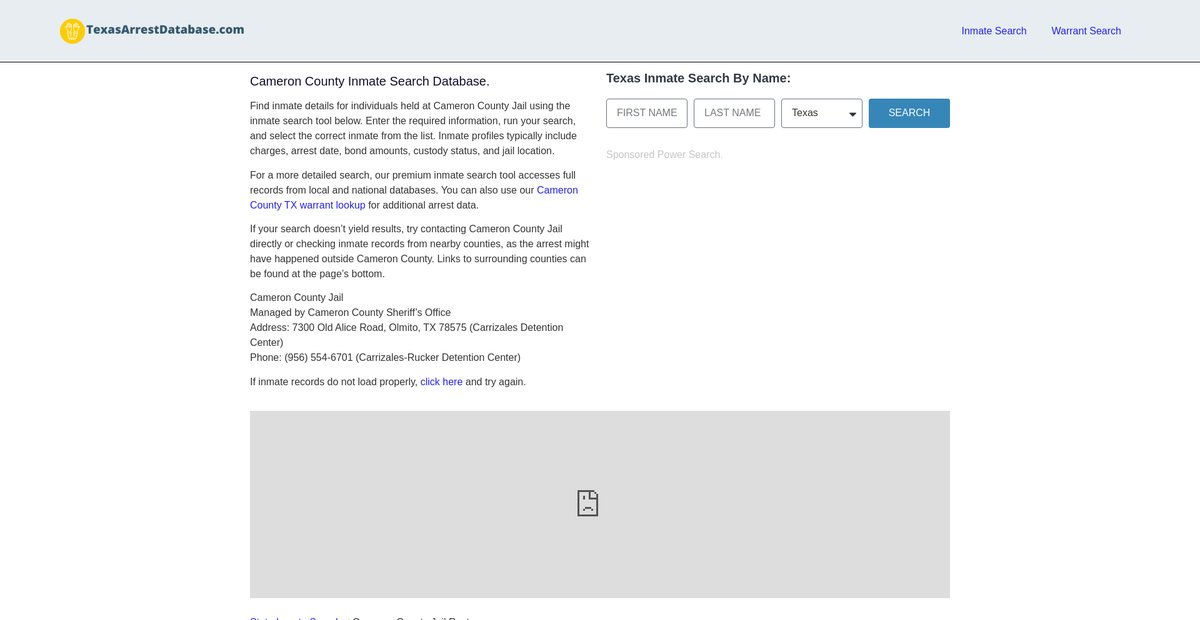 Preview of texasarrestdatabase.com
