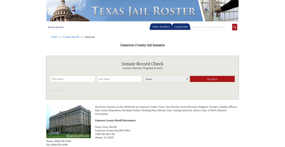Preview of texasjailroster.com