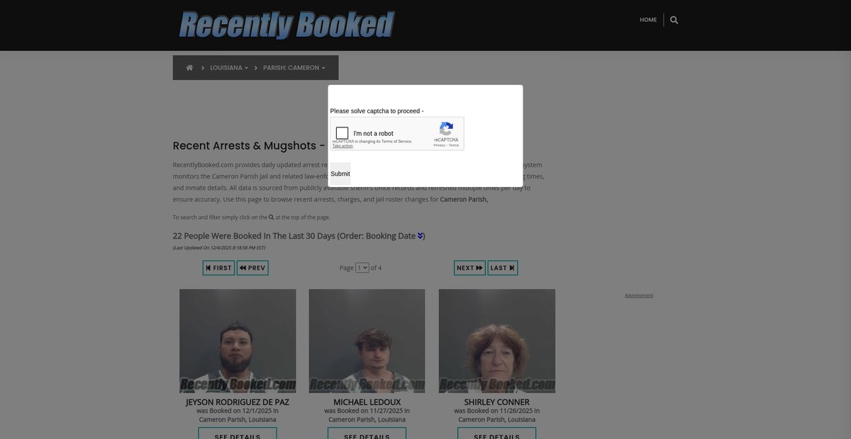 Preview of recentlybooked.com