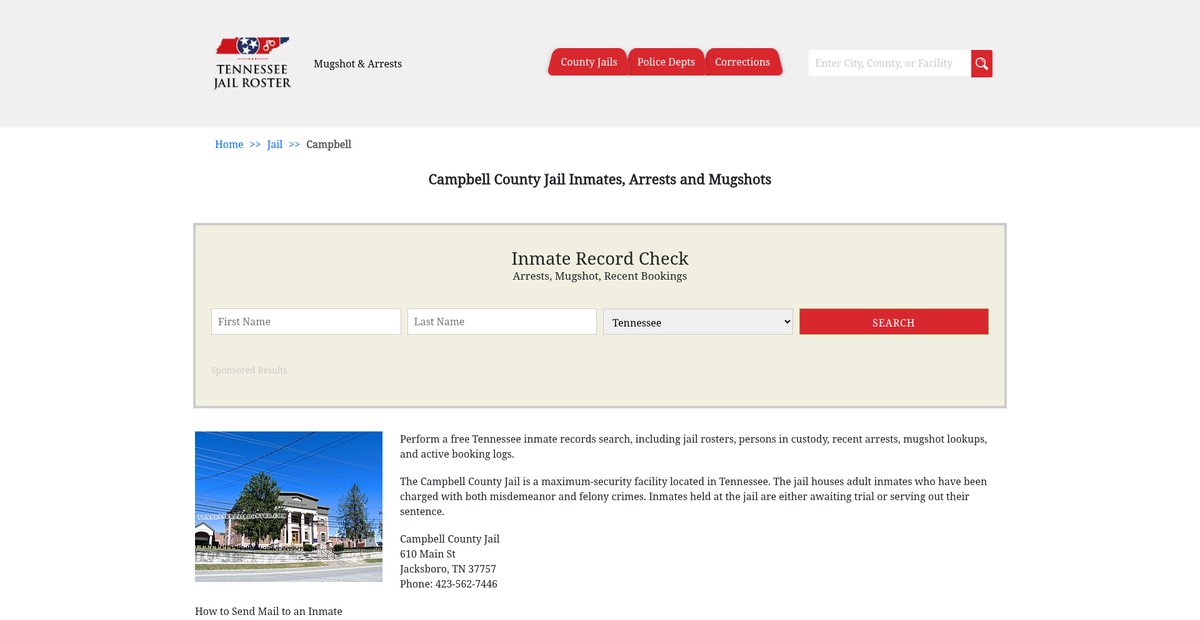 Preview of tennesseejailroster.com