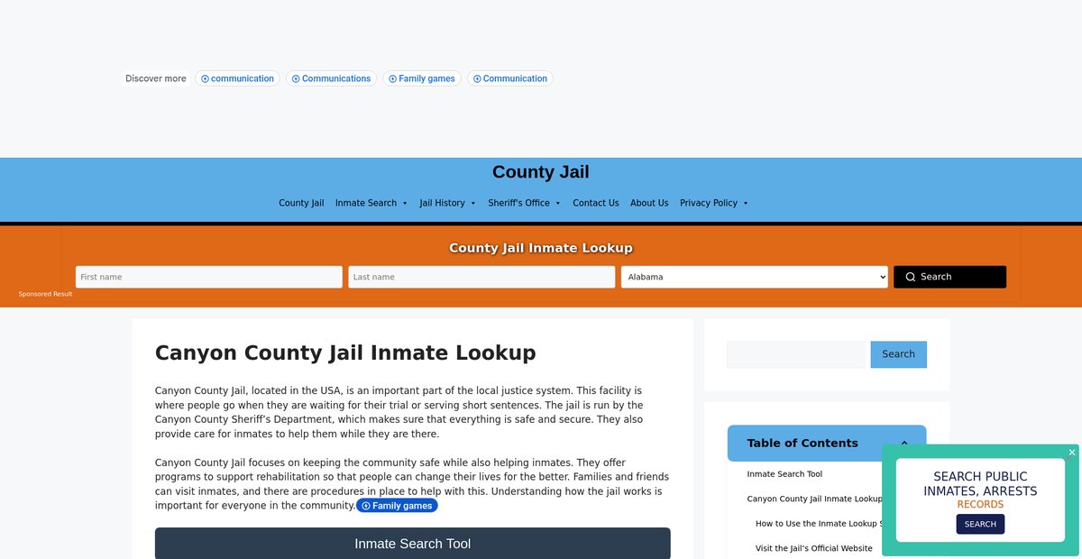 Preview of canyon.countyjail.org