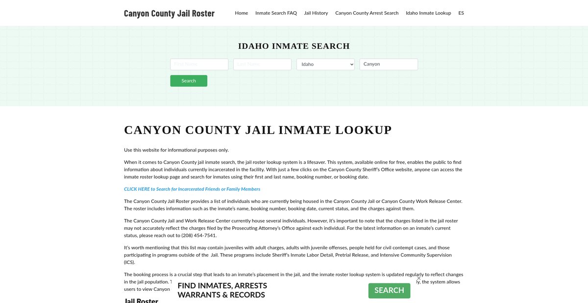 Preview of canyoncountyjail.org