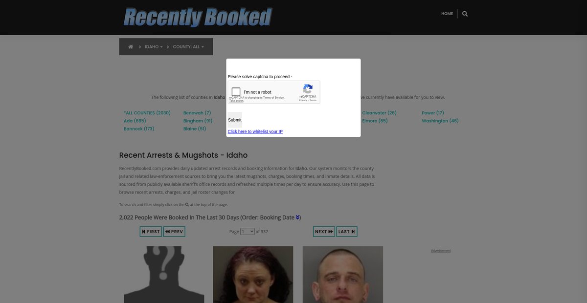 Preview of recentlybooked.com