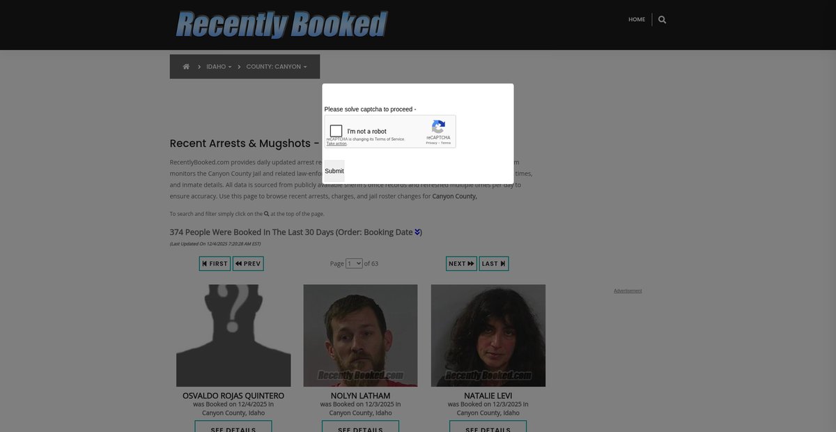 Preview of recentlybooked.com