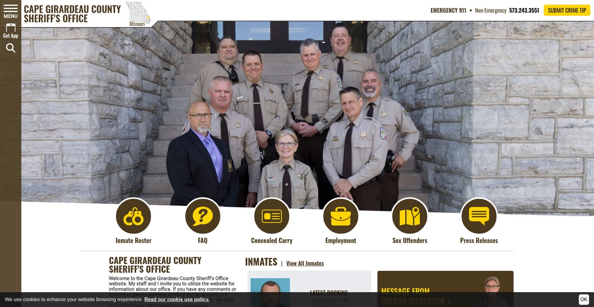 Preview of capecountysheriff.org