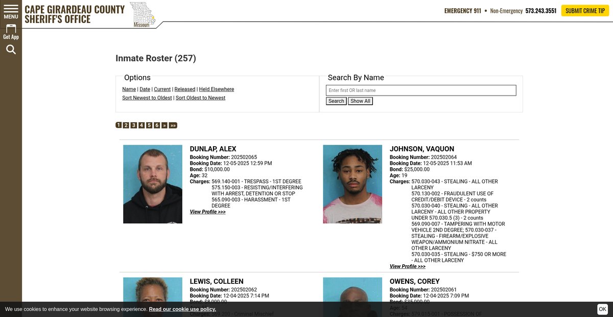 Preview of capecountysheriff.org