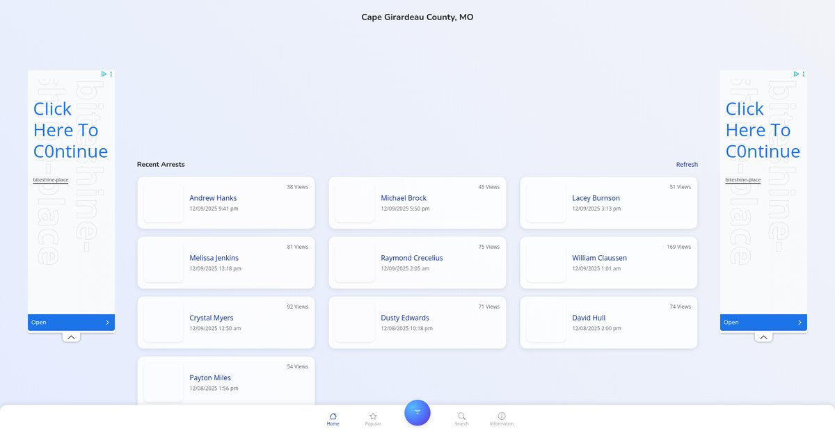 Preview of capegirardeaucountymo.publicjailrecords.com