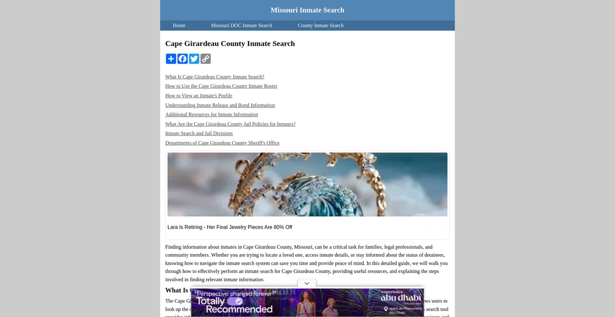 Preview of inmatesearchmissouri.org