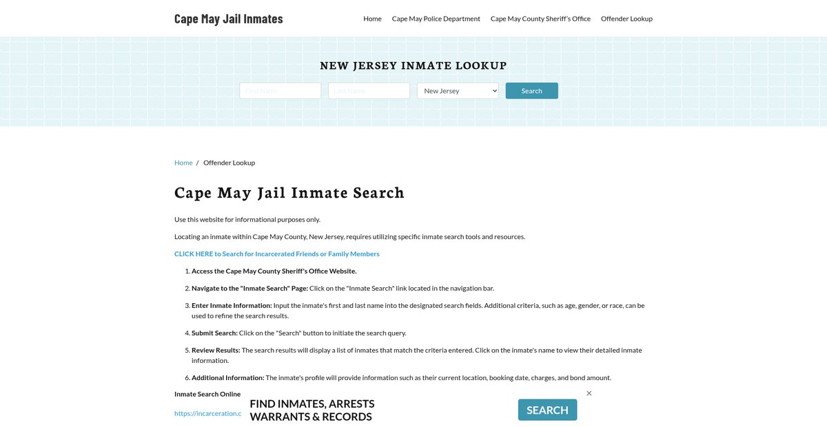 Preview of capemayjail.org