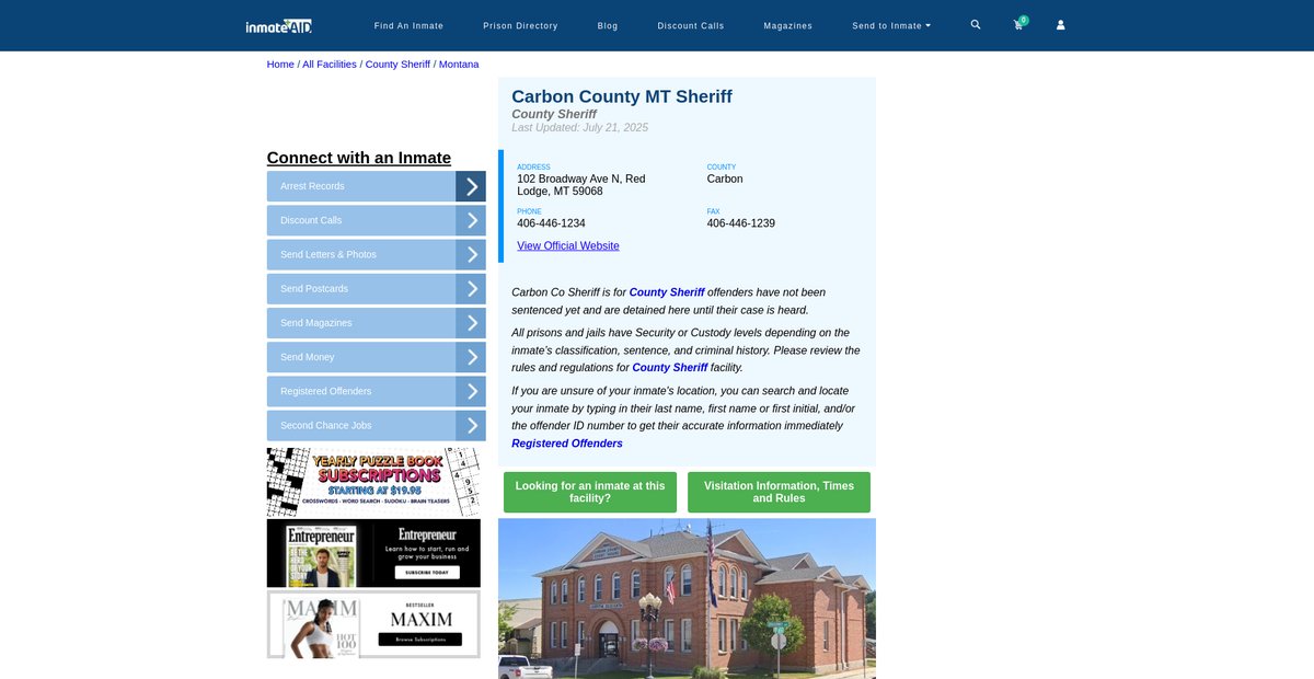 Preview of inmateaid.com