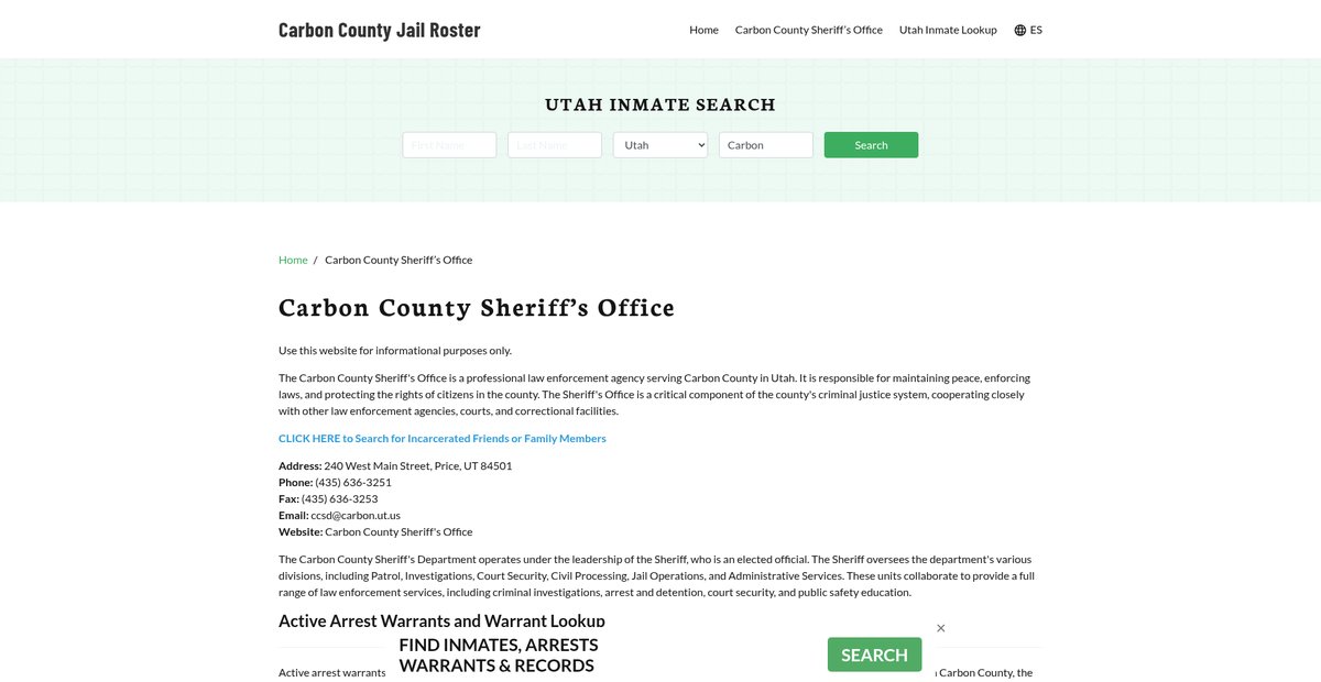 Preview of carboncountyjail.org