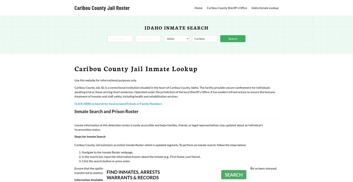 Preview of cariboucountyjail.org