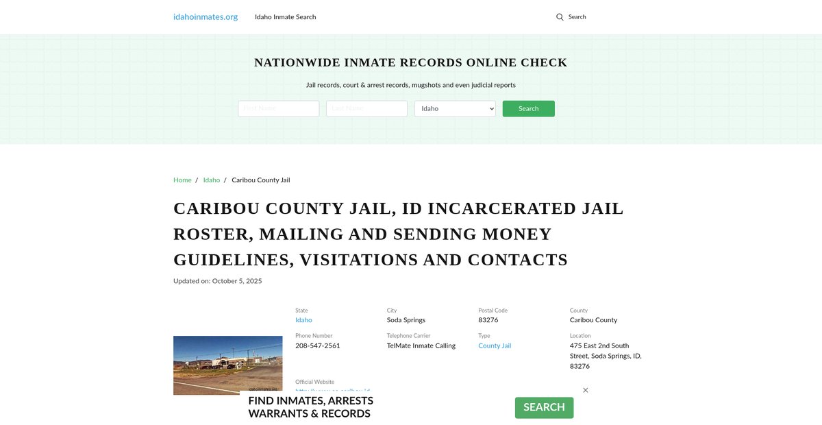 Preview of idahoinmates.org
