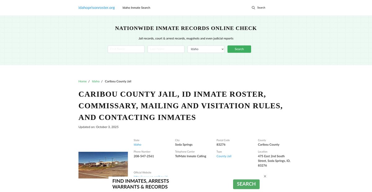 Preview of idahoprisonroster.org